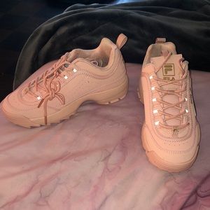 Soft pink chunky Filas
